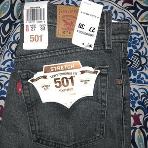 Levi high waste skinny jeans